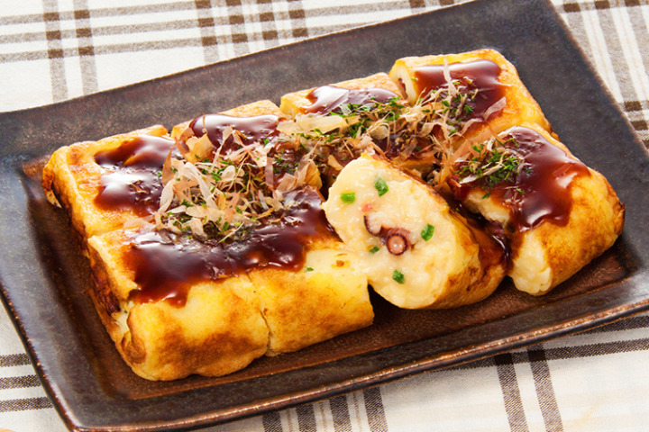 卵焼き器で作るふわふわな「たこ焼き」