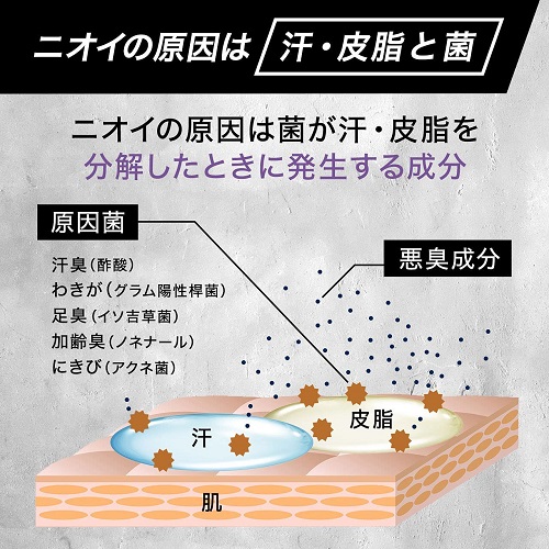 加齢臭の原因ミドル脂臭とノネナールをカバーする！