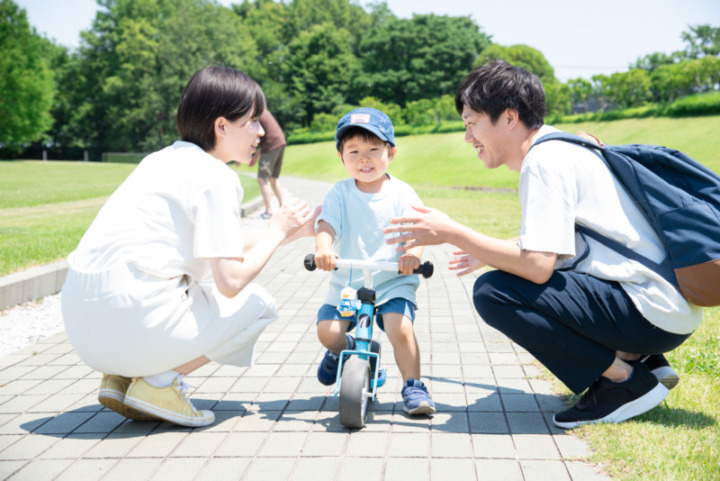 練習場所は、芝生もある平坦な公園がおすすめ