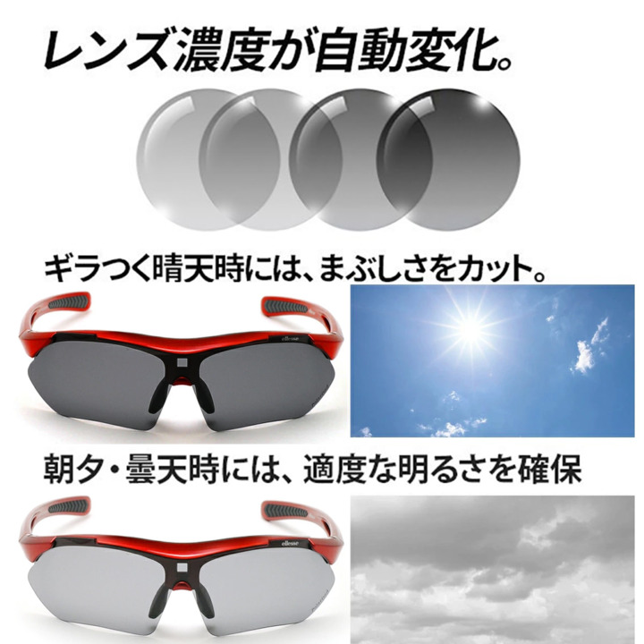 天候に左右されたくない釣り・ランニング・ゴルフには調光レンズがおすすめ